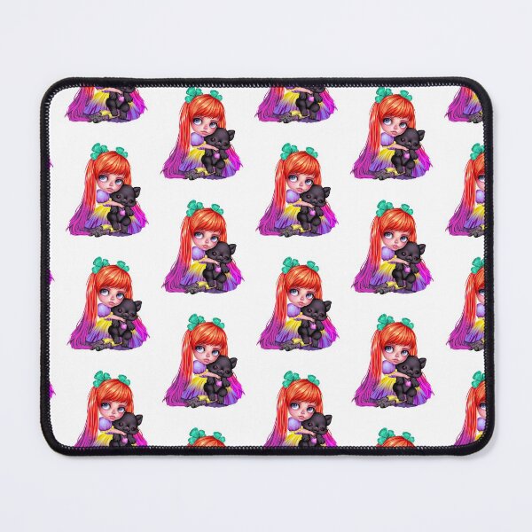 Item preview, Cute anime girl with kitten designed and sold by BRtisticDesigns.