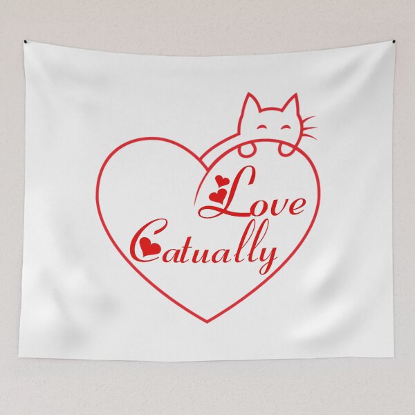 Item preview, Amor Catually Cat On Red Heart designed and sold by KuteCollection.