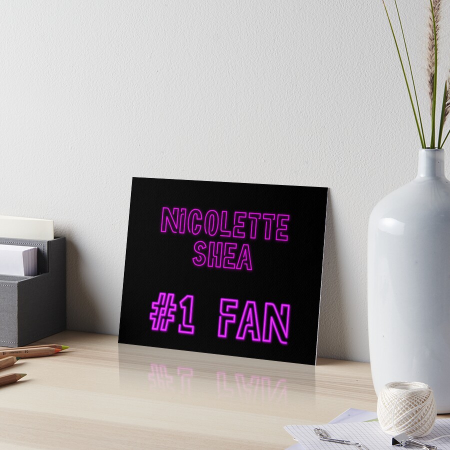 &ldquo;Nicolette Shea # 1 fan&rdquo; Art Board Print by 2Girls1Shirt | Redbubble