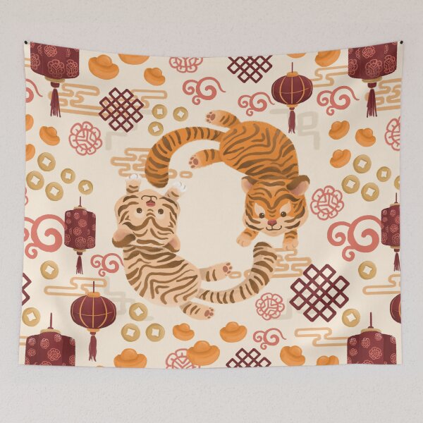 Item preview, The Ying Yang Tiger Pattern designed and sold by Khotekmei.