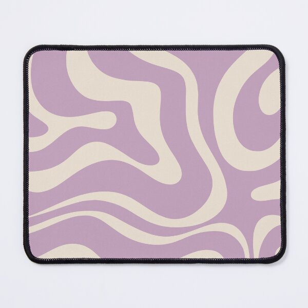 Item preview, Modern Retro Liquid Swirl Abstract Pattern Square in Lavender Cream designed and sold by kierkegaard.