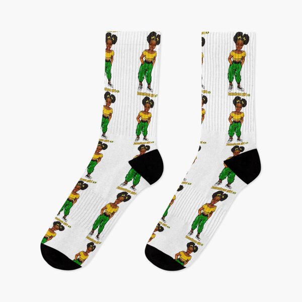 Item preview, Jamaican girl 3 with colours of Jamaican flag in black green and gold inside a heart shape designed and sold by Artonmytee.