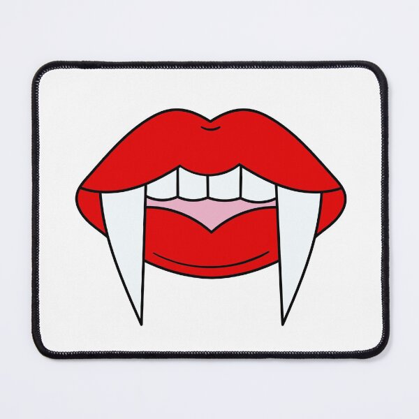 Item preview, Vampire - Red Pouty Lips With Fangs Drawing designed and sold by cgroenewald.