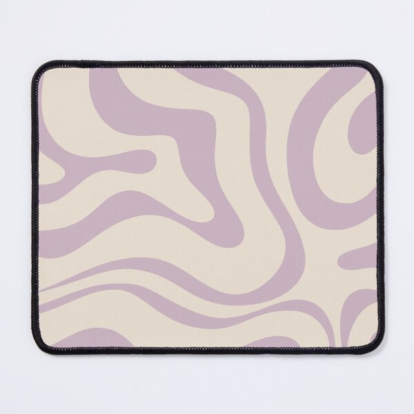 Item preview, Modern Retro Liquid Swirl Abstract Pattern Square in Light Lavender Cream designed and sold by kierkegaard.