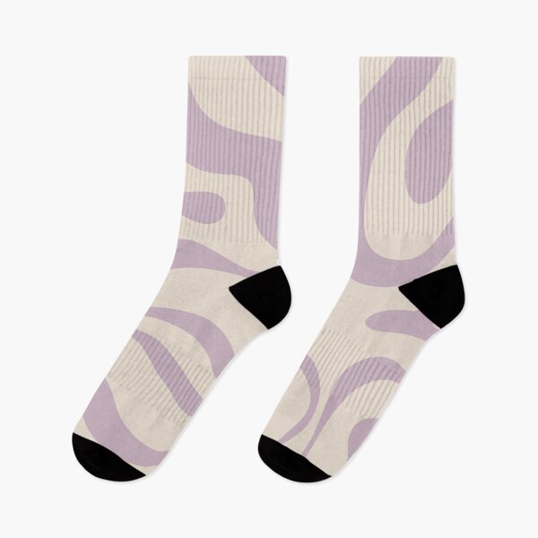 Item preview, Modern Retro Liquid Swirl Abstract Pattern Square in Light Lavender Cream designed and sold by kierkegaard.