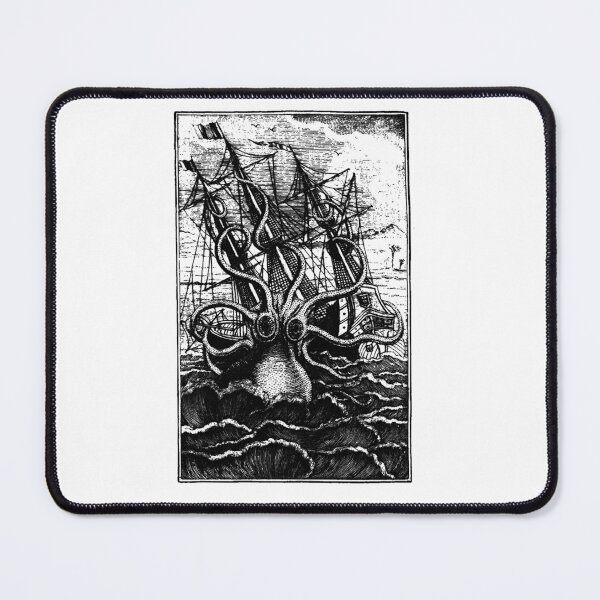 Item preview, Vintage Kraken Attacking Ship Illustration designed and sold by LornisMorios1.