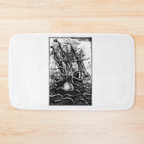 Item preview, Vintage Kraken Attacking Ship Illustration designed and sold by LornisMorios1.