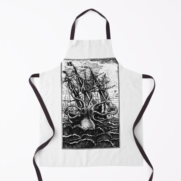 Item preview, Vintage Kraken Attacking Ship Illustration designed and sold by LornisMorios1.
