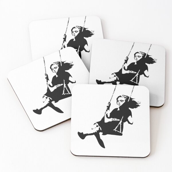 Item preview, Chica de Banksy en un columpio designed and sold by KIM0EG.