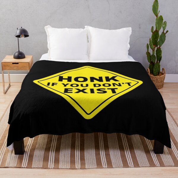 Item preview, Honk If You Don't Exist - Funny Bumper designed and sold by mewsis.