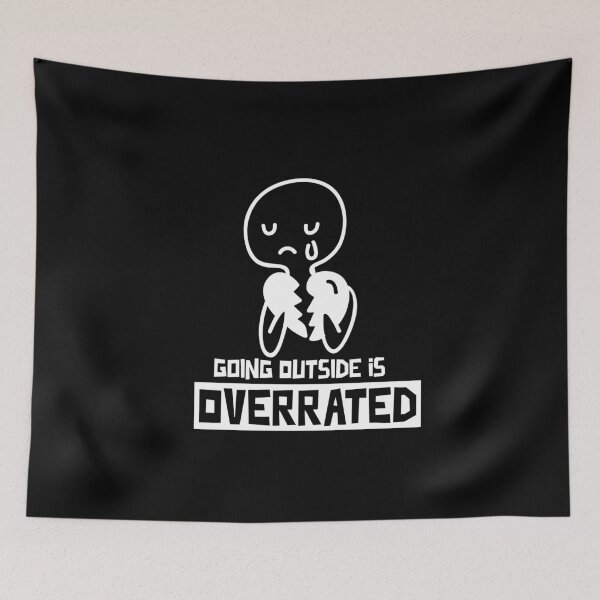 Item preview, Going outside is highly overrated - funny introvert  designed and sold by Hoetoons.