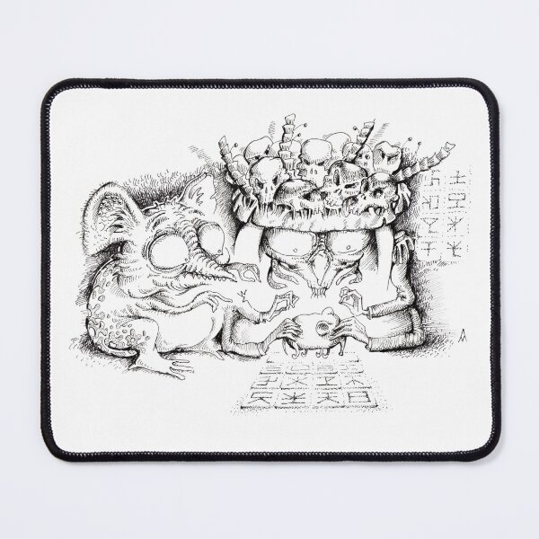 Elephant (2021), mouse, king, skulls, hieroglyphs Mouse Pad