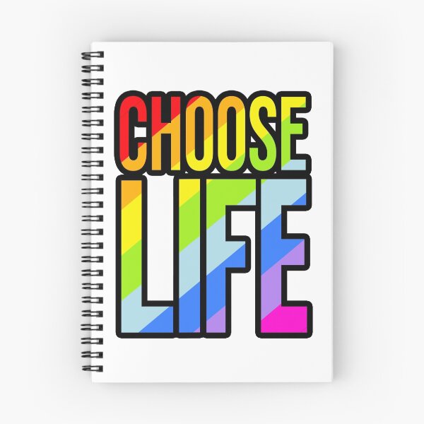 Item preview, Choose life rainbow 80's style slogan t-shirt designed and sold by Sarah Trett.