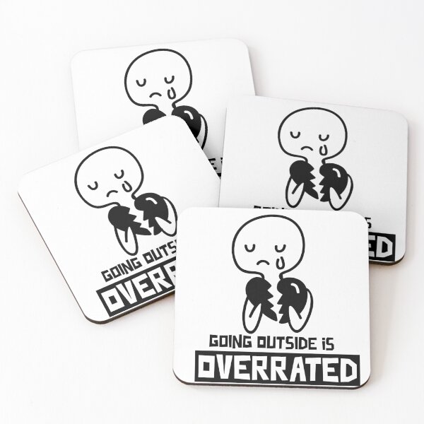 Item preview, Going outside is highly overrated - funny introvert  designed and sold by Hoetoons.