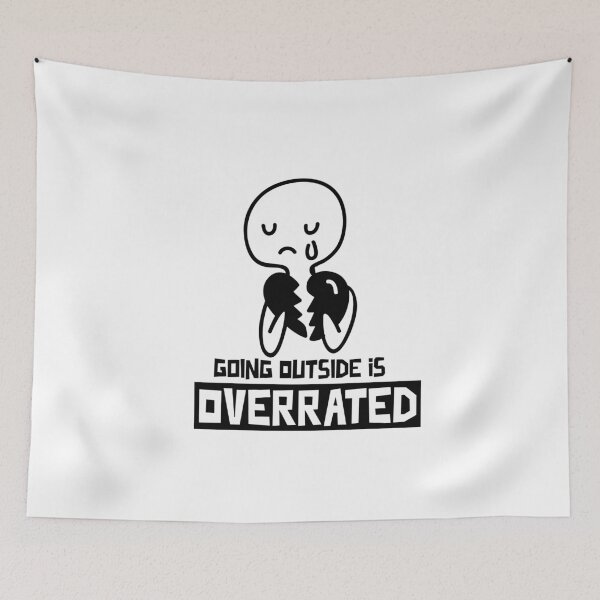Item preview, Going outside is highly overrated - funny introvert  designed and sold by Hoetoons.