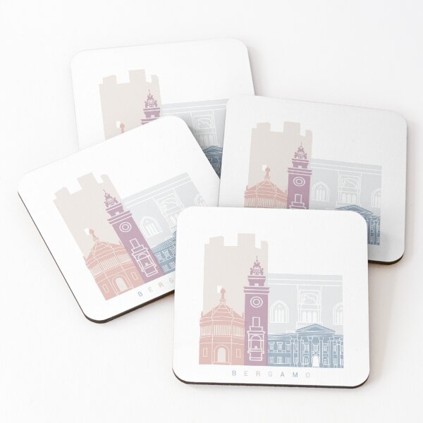Item preview, BERGAMO SKYLINE POSTER PASTEL designed and sold by paulrommer.
