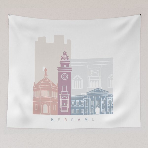 Item preview, BERGAMO SKYLINE POSTER PASTEL designed and sold by paulrommer.