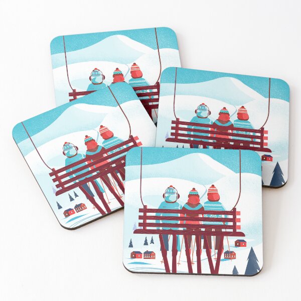 Item preview, Vintage Winter Holiday travel poster designed and sold by Arctic frame studio.