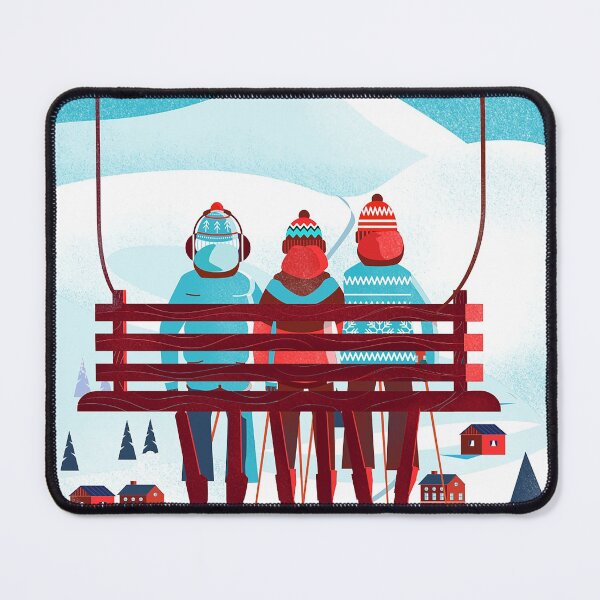 Item preview, Vintage Winter Holiday travel poster designed and sold by Arctic frame studio.