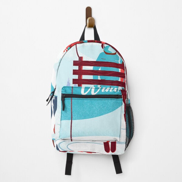 Item preview, Vintage Winter Holiday travel poster designed and sold by Arctic frame studio.
