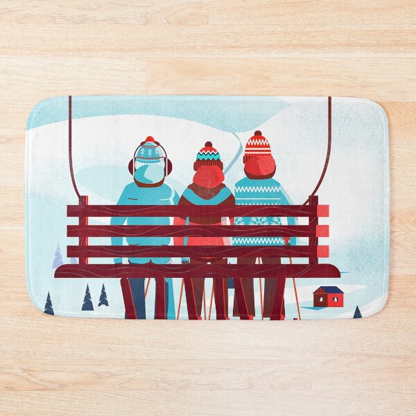 Item preview, Vintage Winter Holiday travel poster designed and sold by Arctic frame studio.