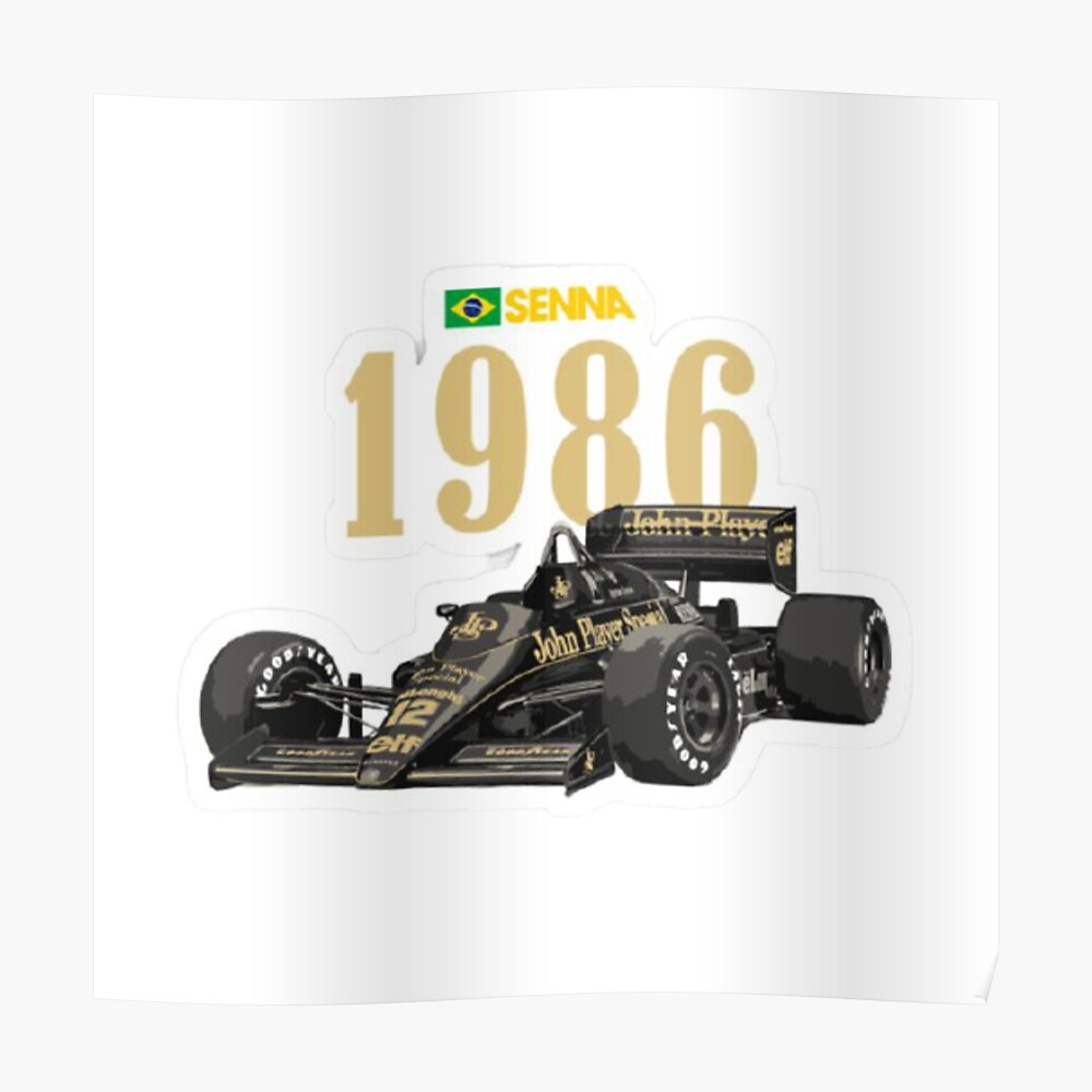 Lotus Renault 98T John Player Special Sticker Ayrton Senna Aufkleber 