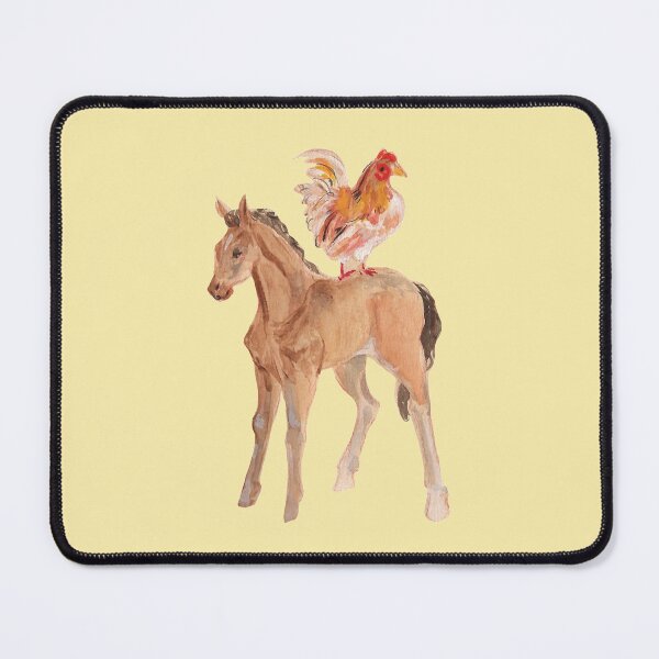 Item preview, baby horse and chicken are bffs watercolor designed and sold by CaptainRingtail.