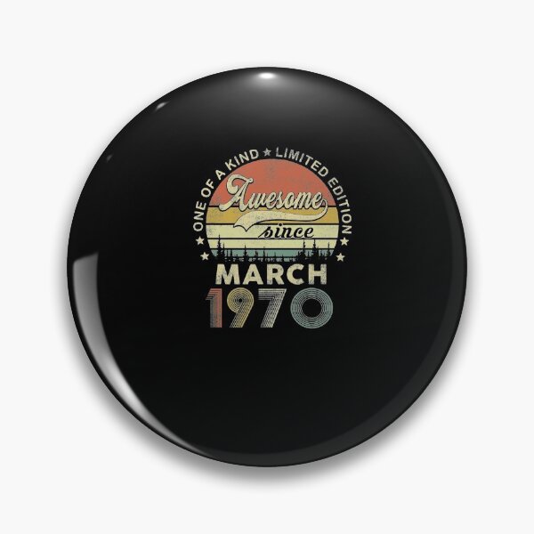 Item preview,  Vintage March 1970 Retro 51 Year Old 51st Birthday Idea Premium  designed and sold by RamonMontes.