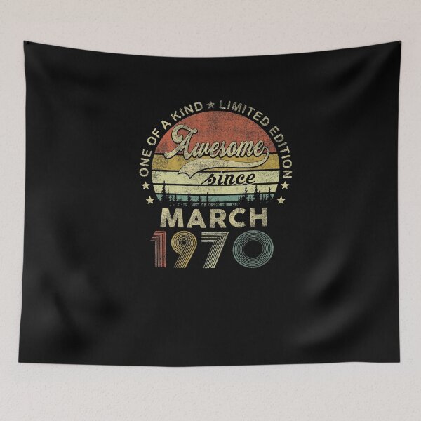 Item preview,  Vintage March 1970 Retro 51 Year Old 51st Birthday Idea Premium  designed and sold by RamonMontes.