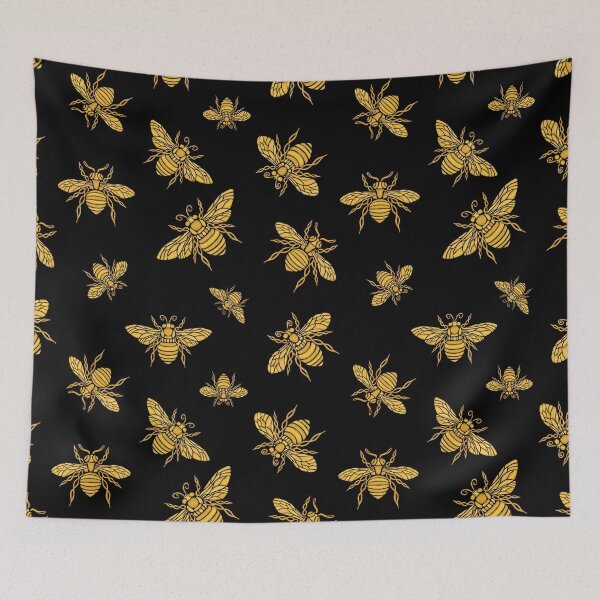 Item preview, Hohey bee golden embroidery designed and sold by CatheriLove.
