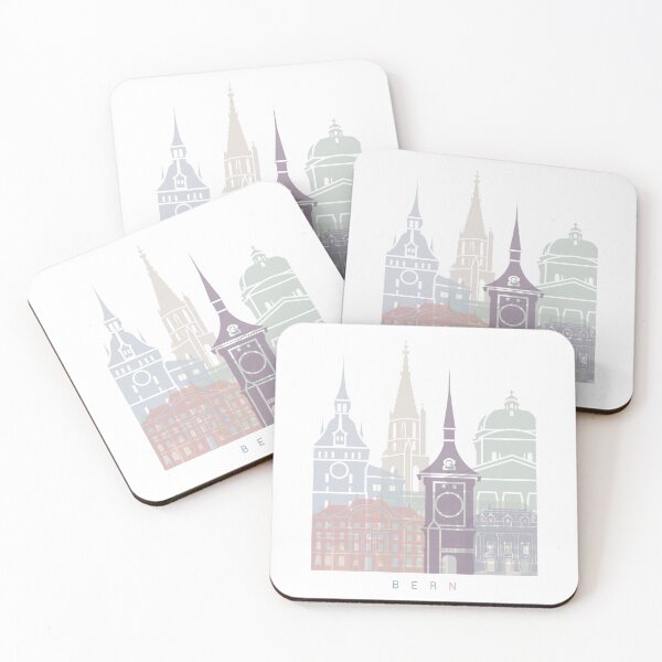 Item preview, BERN SKYLINE POSTER PASTEL designed and sold by paulrommer.
