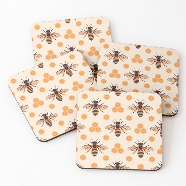 Item preview, Honey bee with honeycomb cells  designed and sold by CatheriLove.
