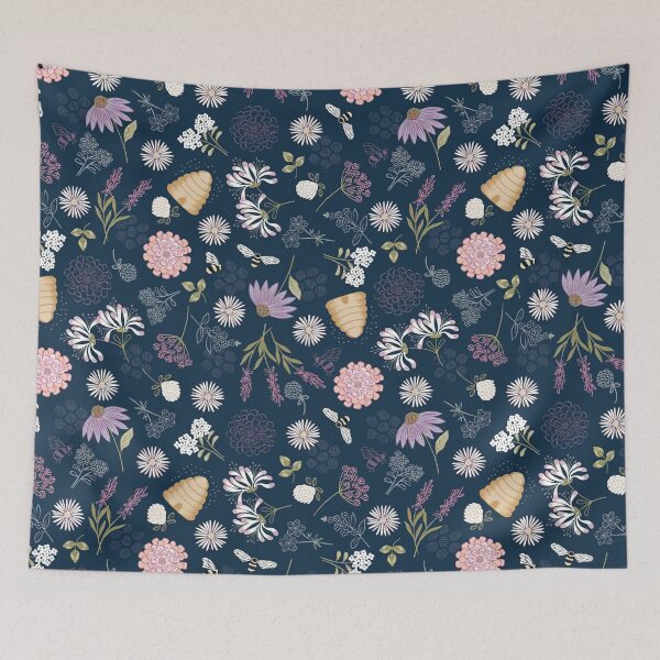 Item preview, Bee Daisy Floral Drawing  designed and sold by CatheriLove.