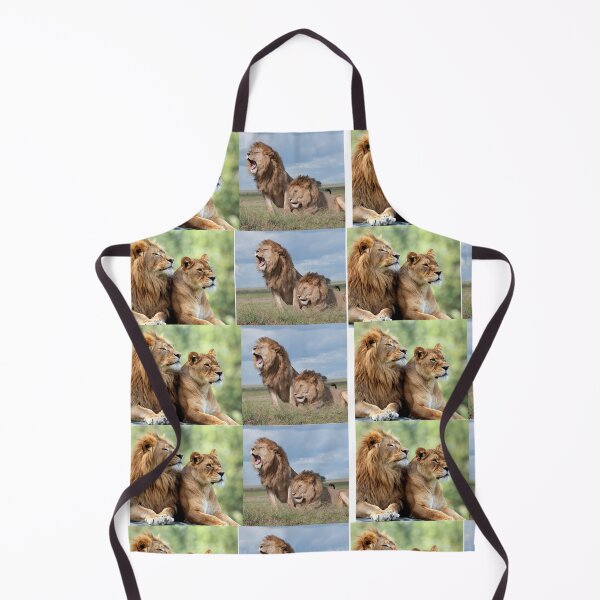 Item preview, Floral Two Lions in grassland. designed and sold by Hinny8.