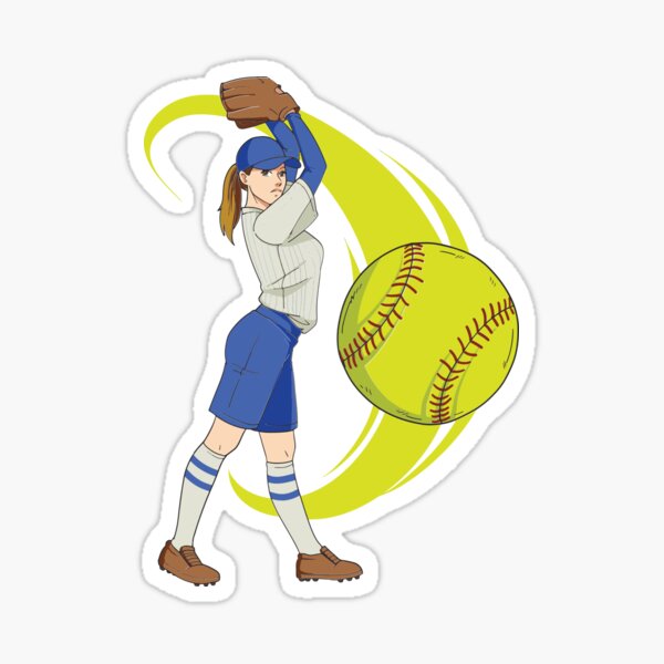 Vista previa del artículo con la obra «Arte de la jarra de la muchacha del béisbol del softbol», diseñado y vendido por Luxara1.
