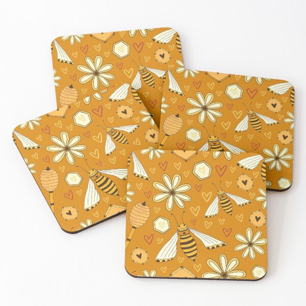 Item preview, Bee Flower Pattern designed and sold by CatheriLove.