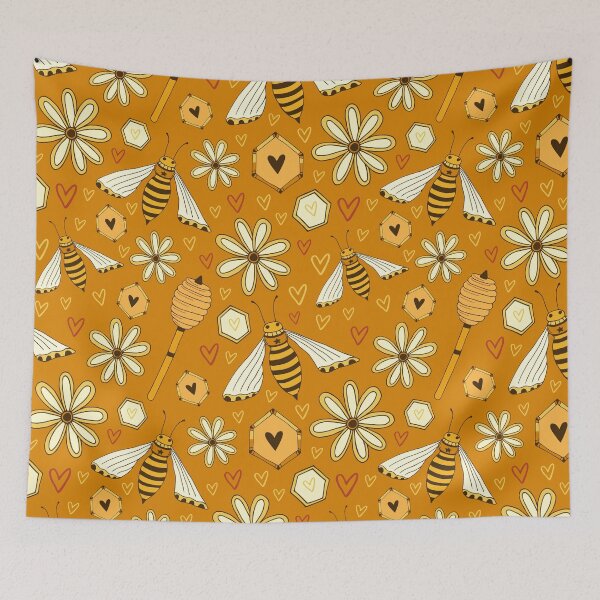 Item preview, Bee Flower Pattern designed and sold by CatheriLove.