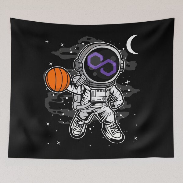 Item preview, Astronaut Basketball Polygon Matic Coin To The Moon Crypto Token Cryptocurrency Blockchain Wallet HODL designed and sold by AdamRoberts90.