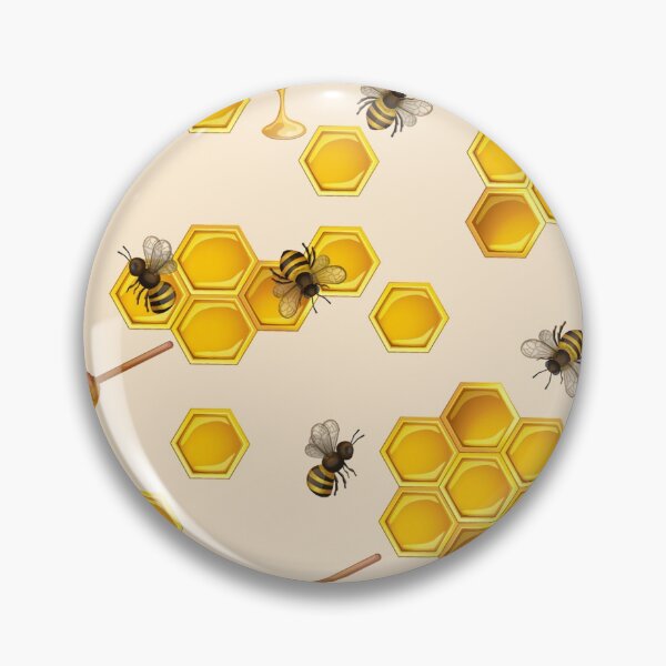 Item preview, Seamless pattern bees and honeycomb designed and sold by CatheriLove.