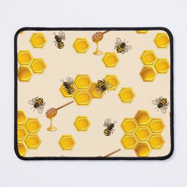 Item preview, Seamless pattern bees and honeycomb designed and sold by CatheriLove.