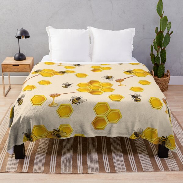 Item preview, Seamless pattern bees and honeycomb designed and sold by CatheriLove.