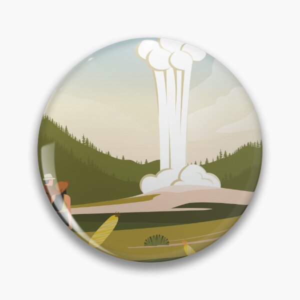 Item preview, Yellowstone geyser travel poster,  designed and sold by Arctic frame studio.