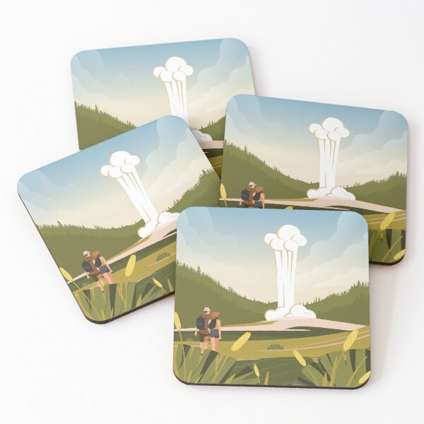Item preview, Yellowstone geyser travel poster,  designed and sold by Arctic frame studio.