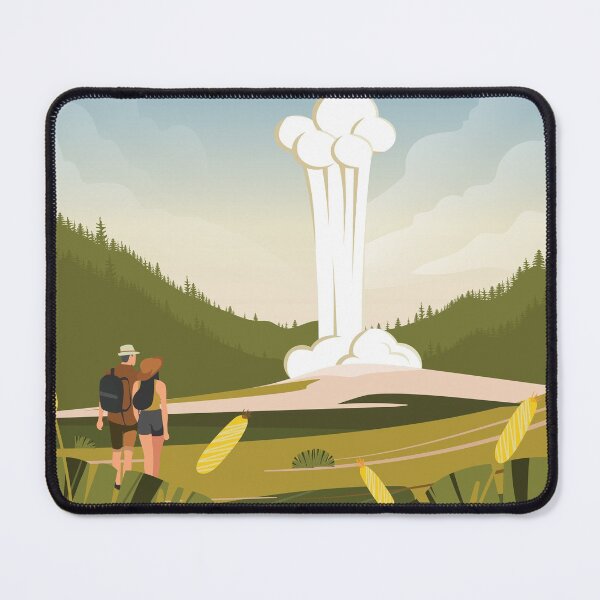 Item preview, Yellowstone geyser travel poster, designed and sold by Arctic frame studio.