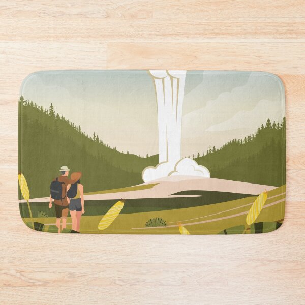 Item preview, Yellowstone geyser travel poster, designed and sold by Arctic frame studio.