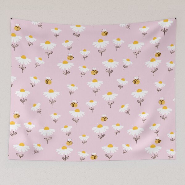 Item preview, Bee cartoon on pink  designed and sold by CatheriLove.