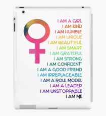 I am a girl, I am confident, I am me iPad Case/Skin