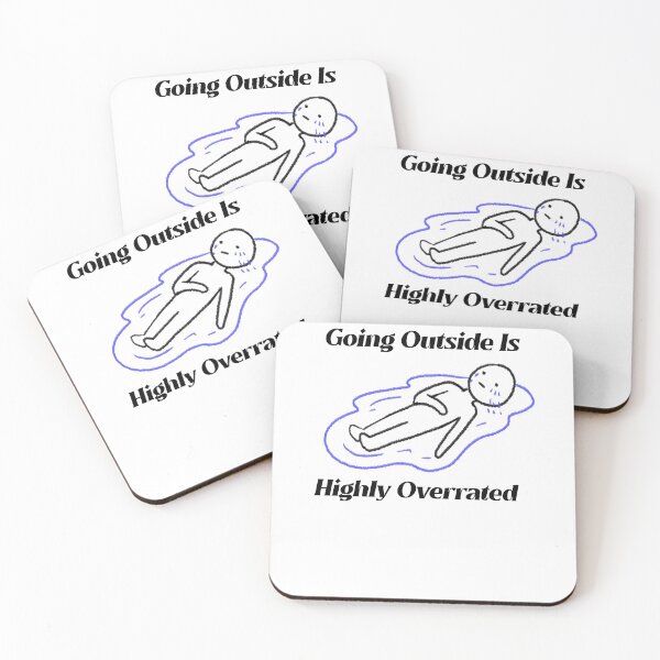 Item preview, going outside is highly overrated - funny introvert  designed and sold by Hoetoons.