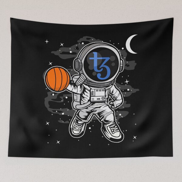 Item preview, Astronaut Basketball Tezos XTZ Coin To The Moon Crypto Token Cryptocurrency Blockchain Wallet HODL designed and sold by AdamRoberts90.