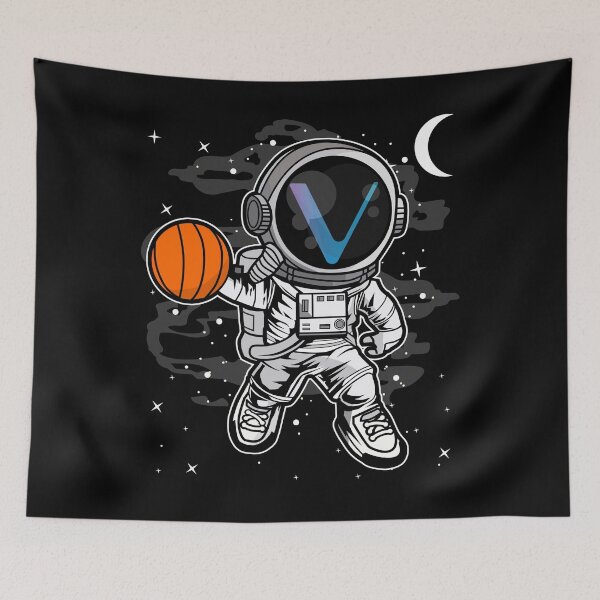 Item preview, Astronaut Basketball Vechain VET Coin To The Moon Crypto Token Cryptocurrency Blockchain Wallet HODL designed and sold by AdamRoberts90.